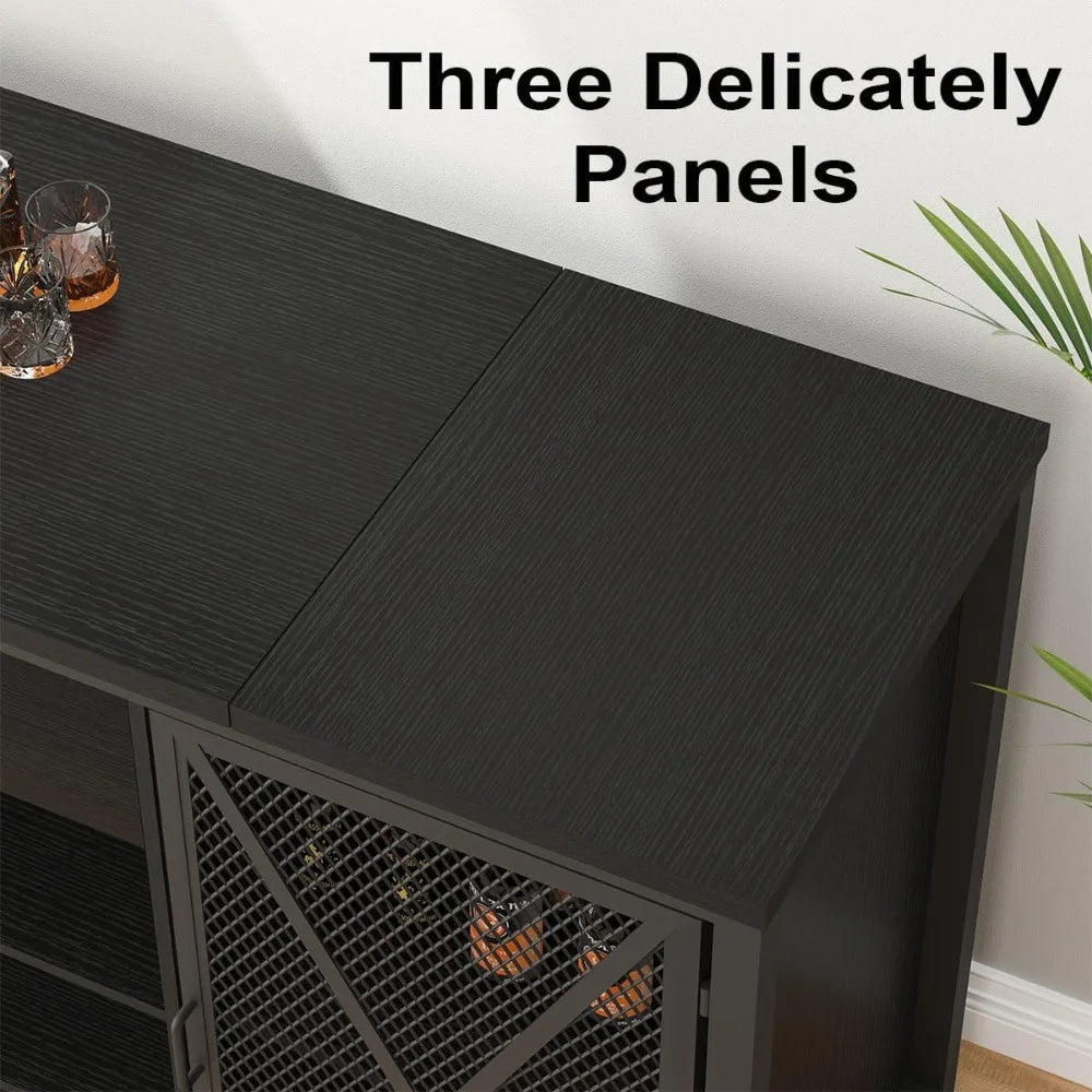 Long Coffee Bar, Wine, Liquor Cabinet, Fridge Space