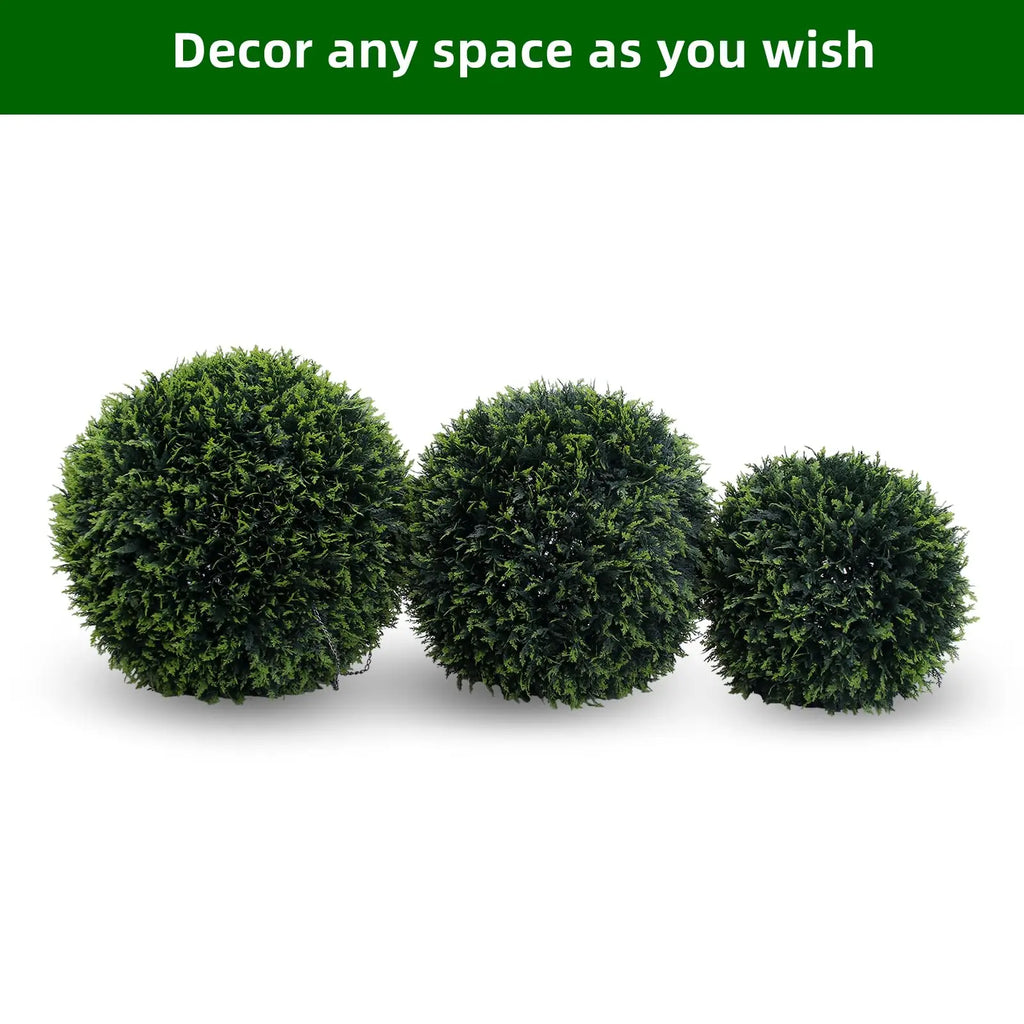 Topiary Balls, Artificial, Outdoor, Set of 2