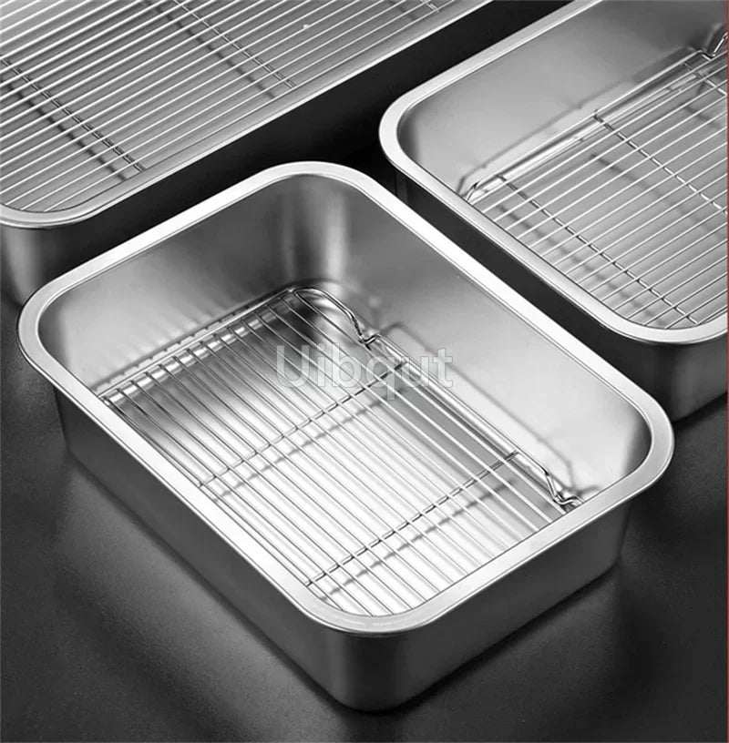 Stainless Steel Trays, Storage, Kitchen Containers, Lids