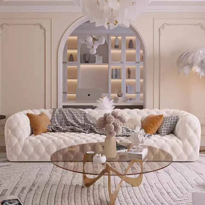 Living Room Sofa Modern Luxury White