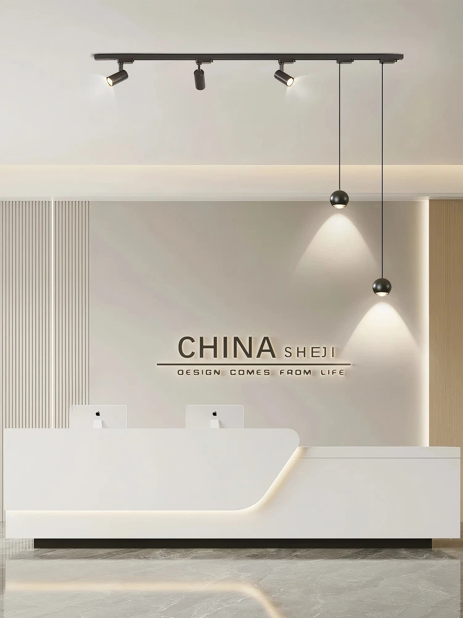 Surface mounted track lights, spotlights, LED, Hanging