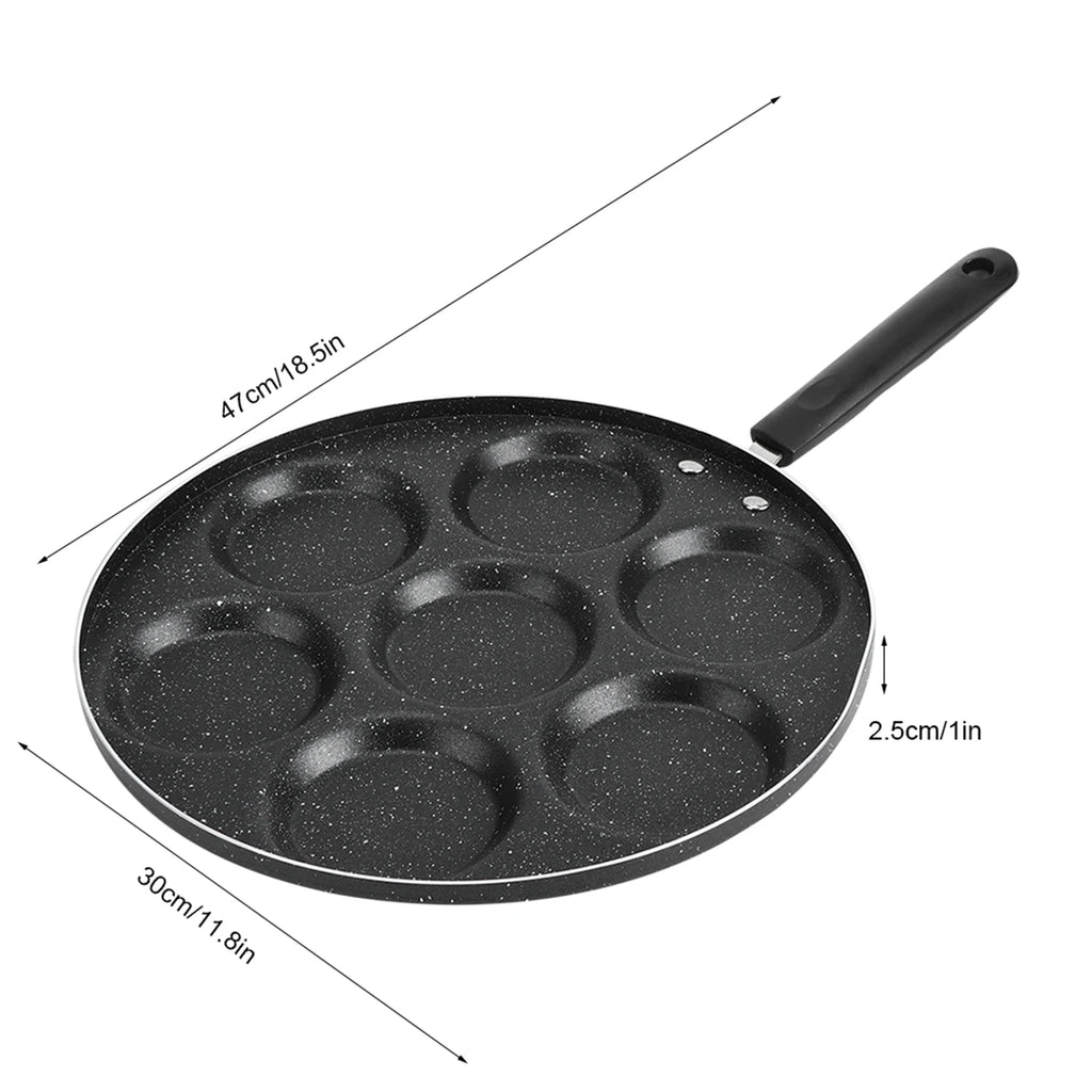 7 Holes Non-Stick Cooking Pan, burger mold