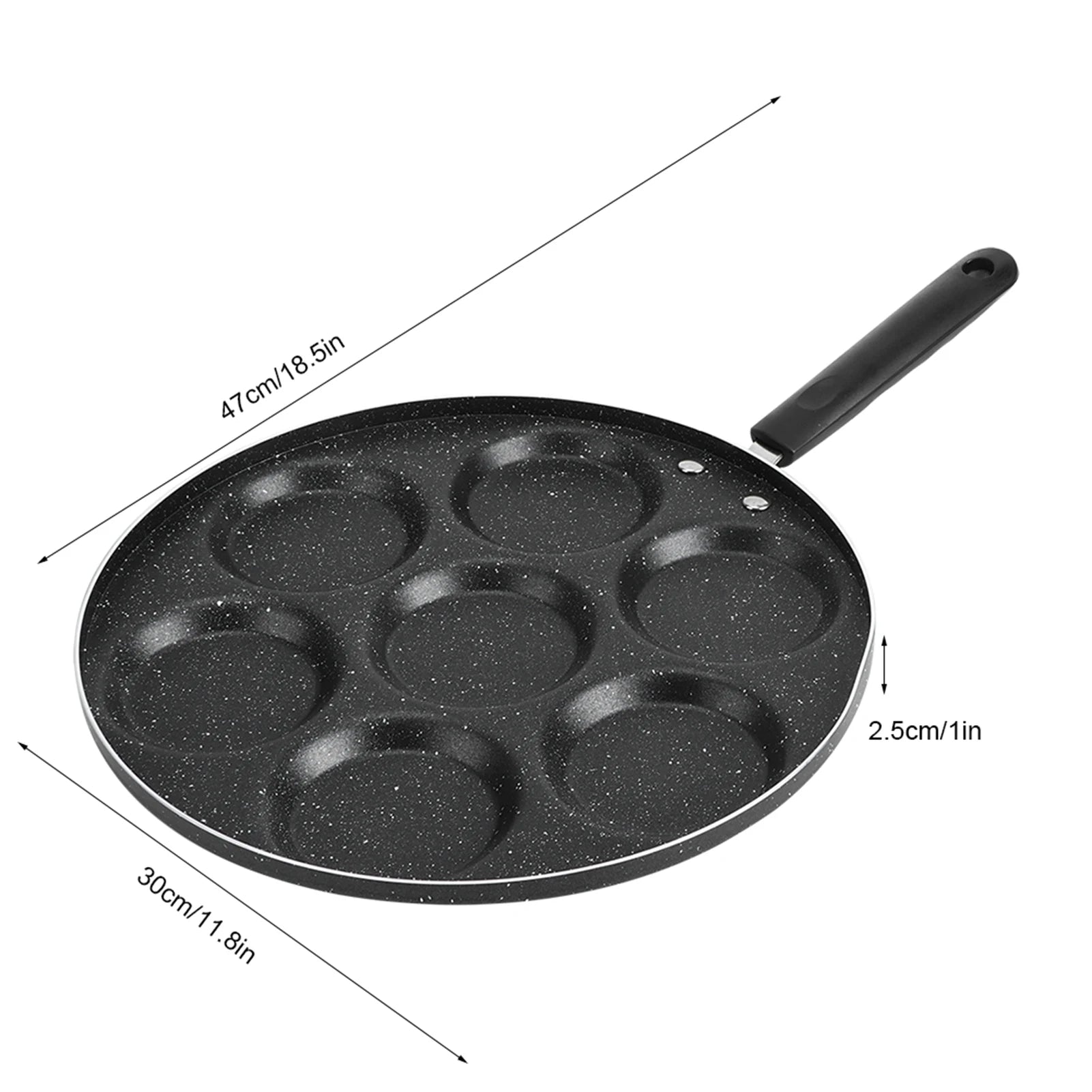 7 Holes Non-Stick Cooking Pan, burger mold
