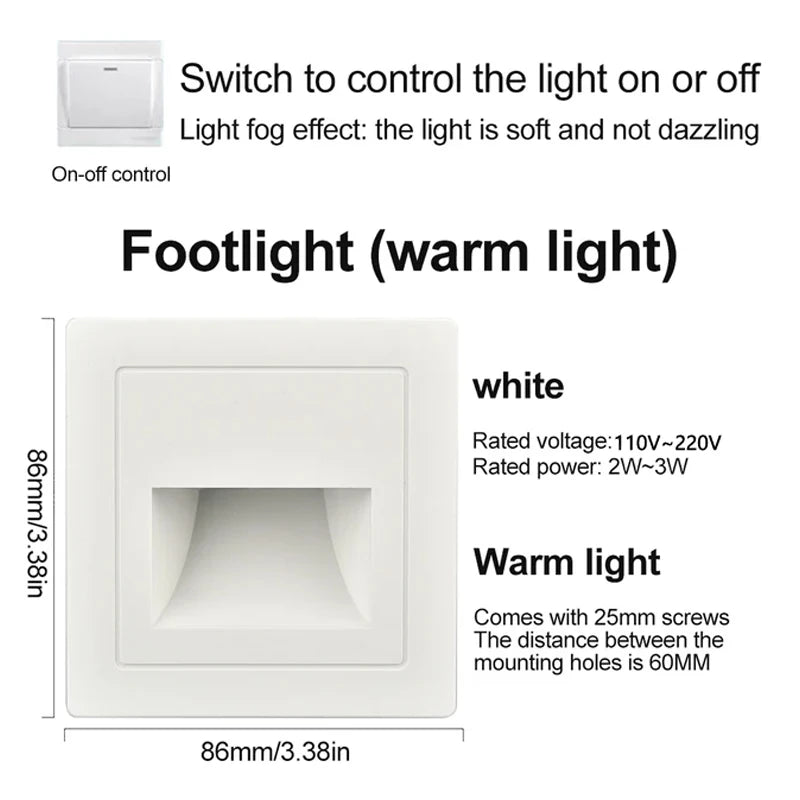 Motion Sensor led lights, AC 110V-240V, Recessed