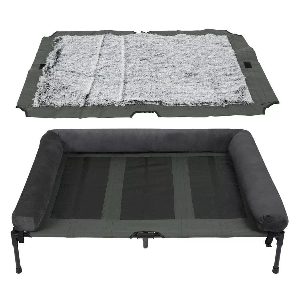 Elevated Dog Bed, Cooling Raised Pet Lounger