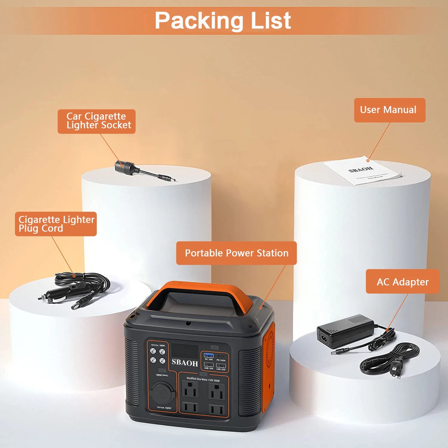 300W 296Wh Solar Generator Quick Charge