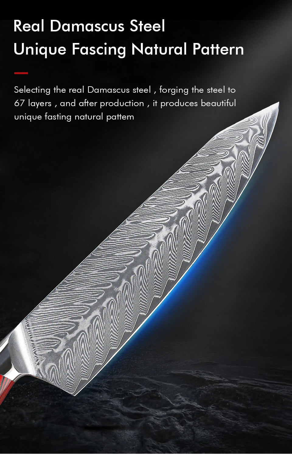 8.2" Professional Damascus Steel Kitchen Knife