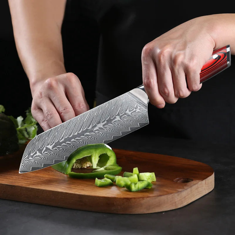 7 Inch Santoku Knife 67-layers Damascus Kitchen Knife