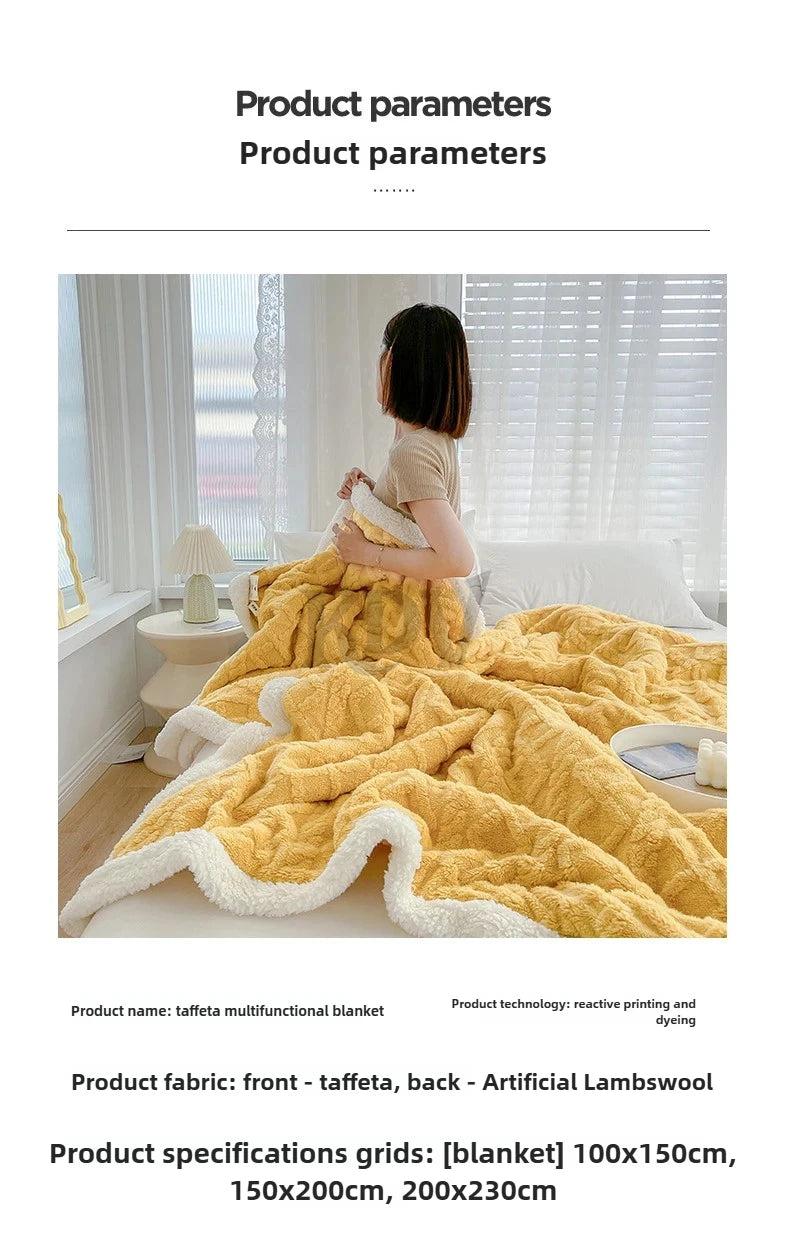 Fleece Blanket, Thick Warm, Single, Double, 10 Colors