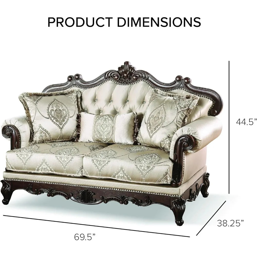 3-Piece Sofa Set with Nailhead Trim
