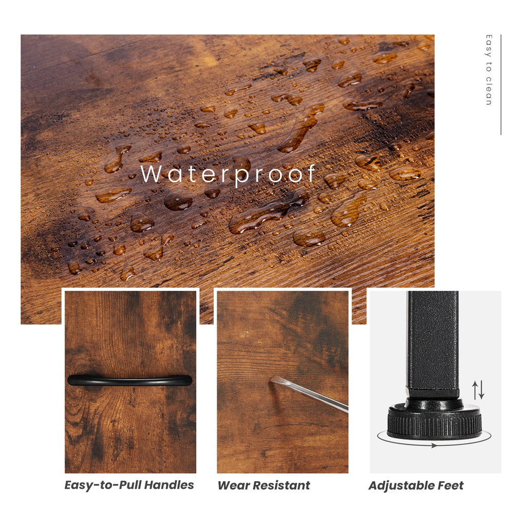 Display Cabinet Dresser, 5 Fabric Drawers, Shoe Rack