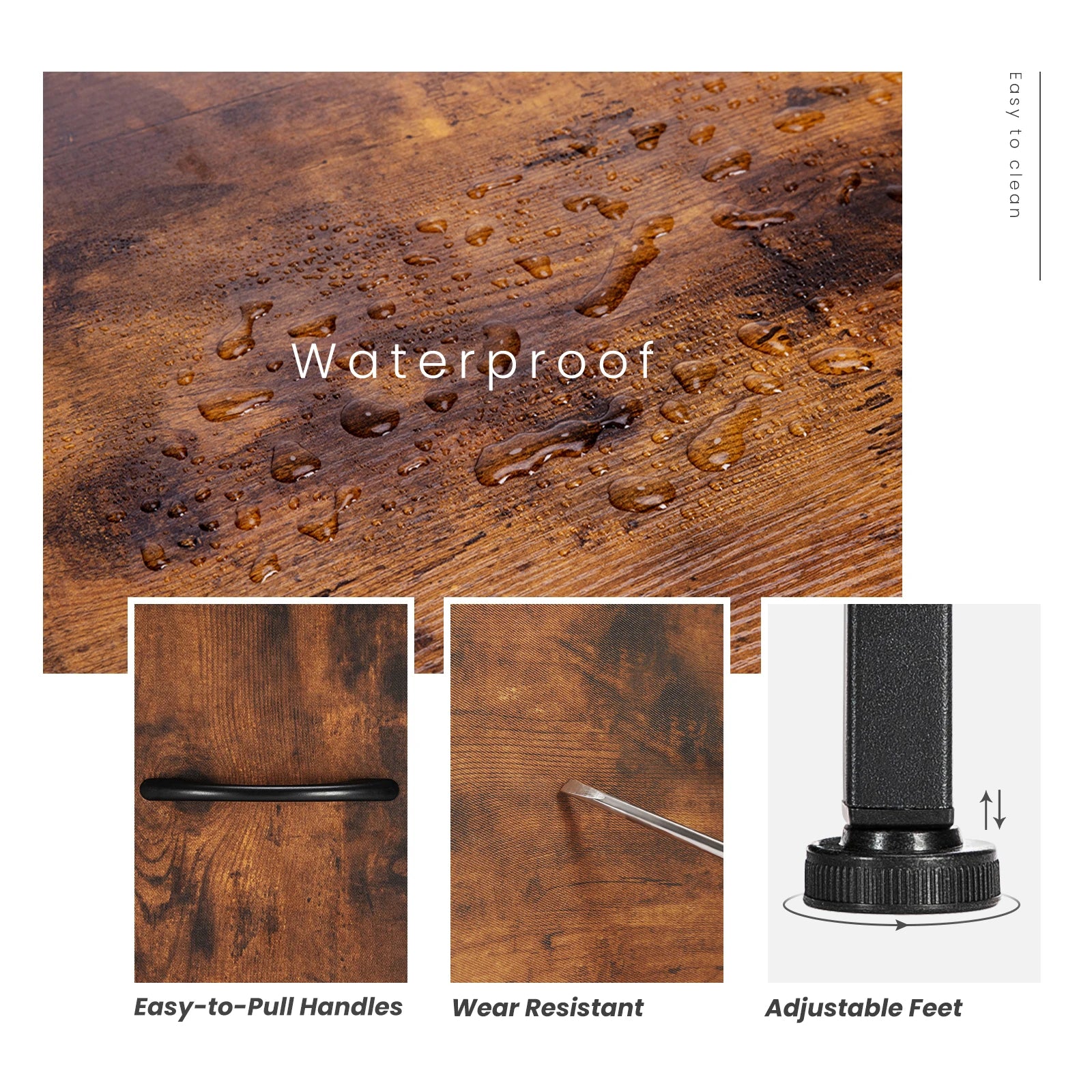 Display Cabinet Dresser, 5 Fabric Drawers, Shoe Rack