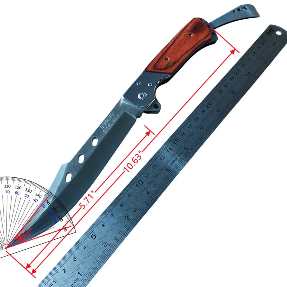 Outdoor Tri-fold Knife with Nylon Sheath