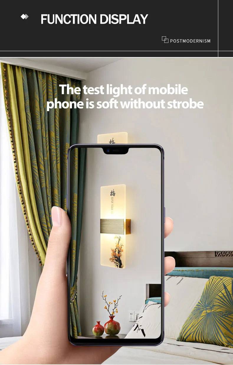 6W 10W LED Chinese Style Printing Wall Light