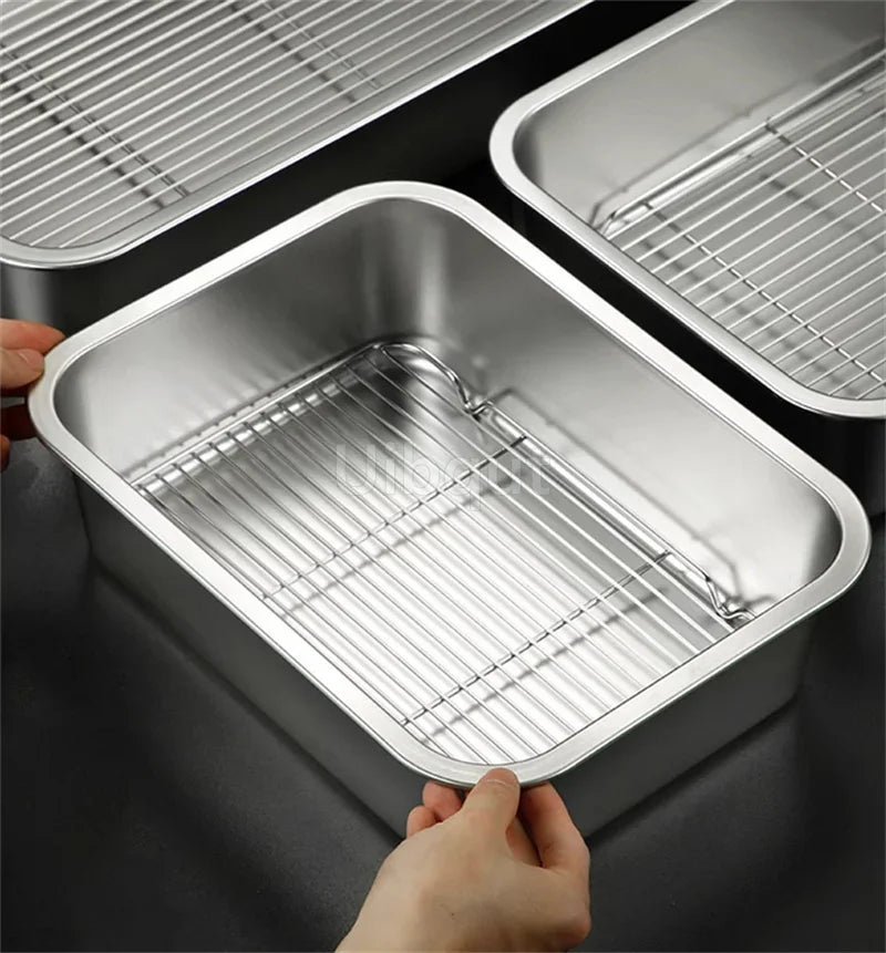 Stainless Steel Trays, Storage, Kitchen Containers, Lids