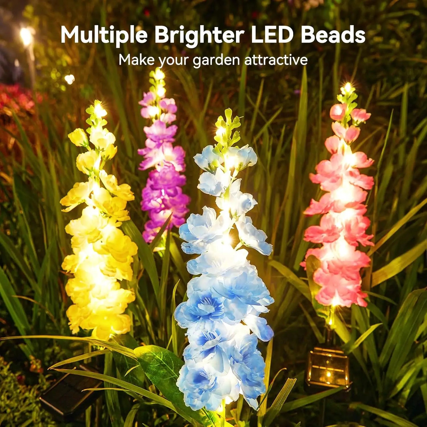 Outdoor Solar Flowers Lights for Yard Patio