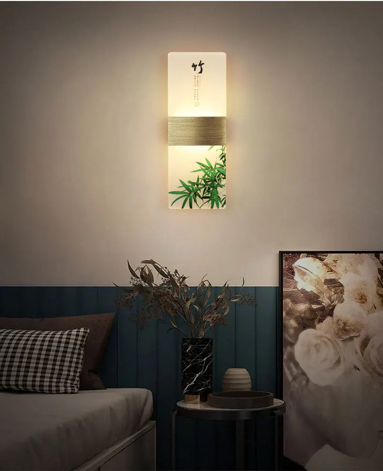 6W 10W LED Chinese Style Printing Wall Light