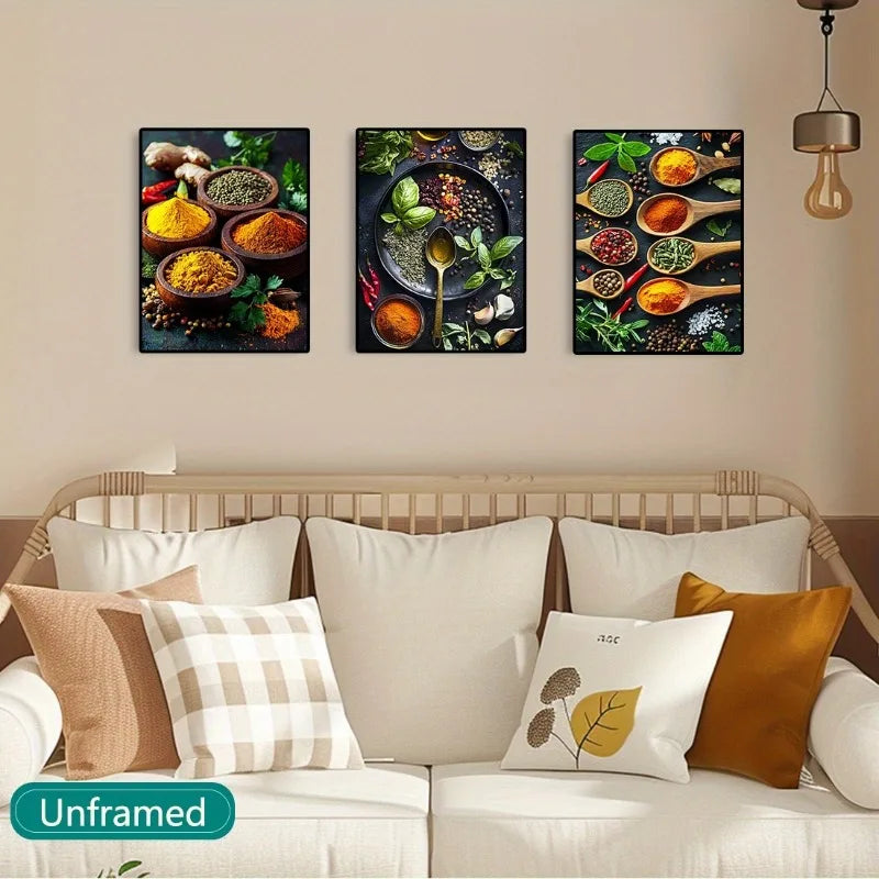 3-Piece Set Contemporary Canvas Wall Art