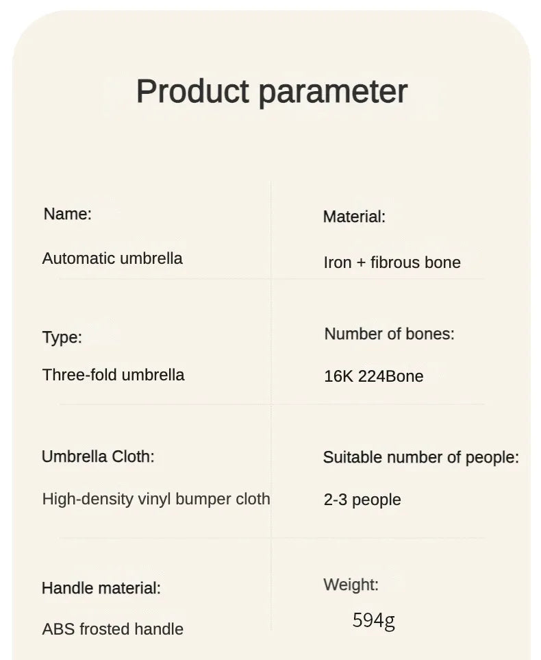 Automatic Folding Large Strong Parasol Umbrellas
