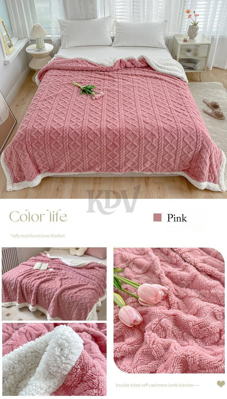 Fleece Blanket, Thick Warm, Single, Double, 10 Colors