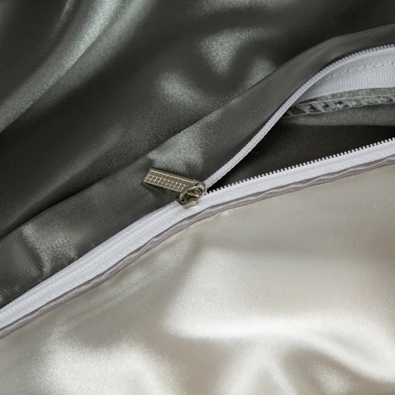 Silk Bedding Set, Duvet Cover, Fitted/Flat, Pillowcases