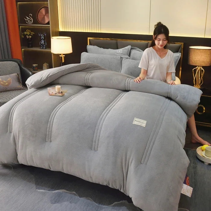 double-sided lamb wool quilt, Various Colors, Sizes