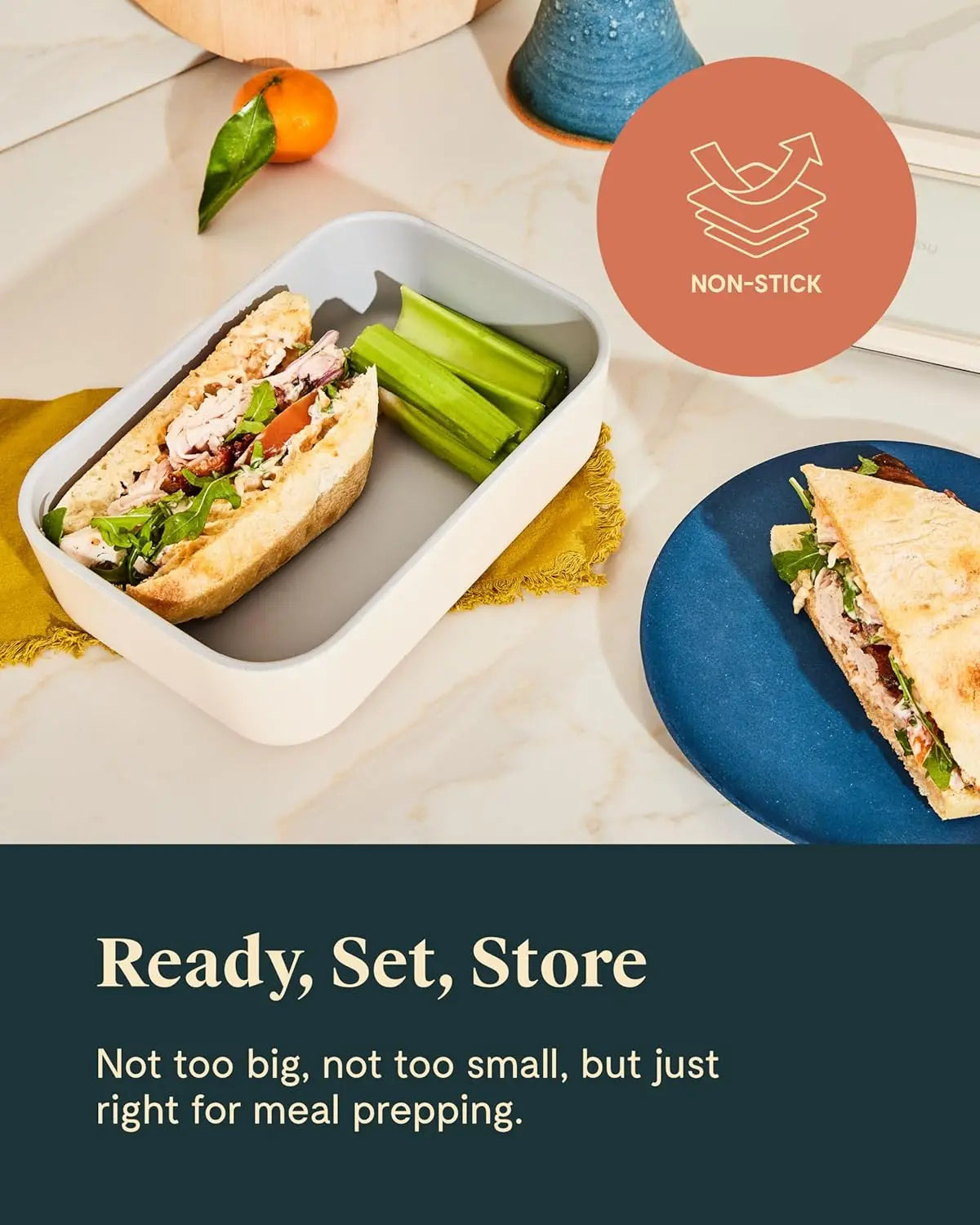 Glass Storage, Lunch Box w/Lids, 6.6 Cup, 2Pc.