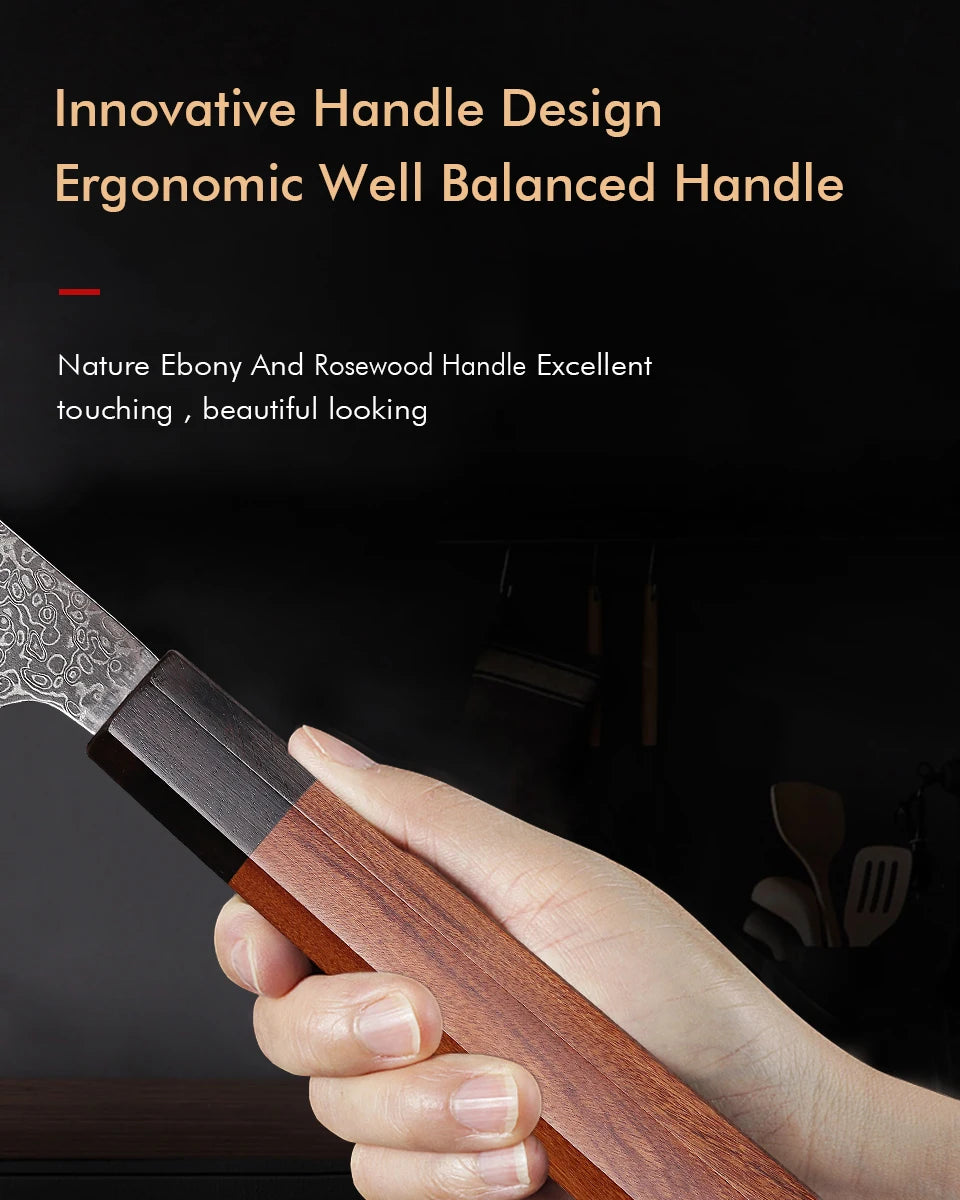 8.2-inch Japanese Kiritsuke Knife Damascus Steel