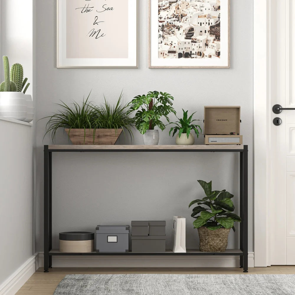 2-Tier Entryway Table with Storage