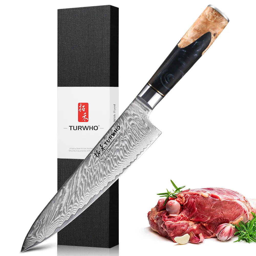 Damascus Kitchen Chef Knife High Carbon Steel