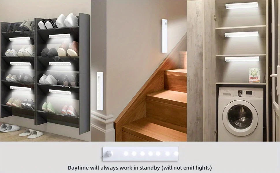 6 Pack Motion Sensor Light Indoor USB-C Rechargeable