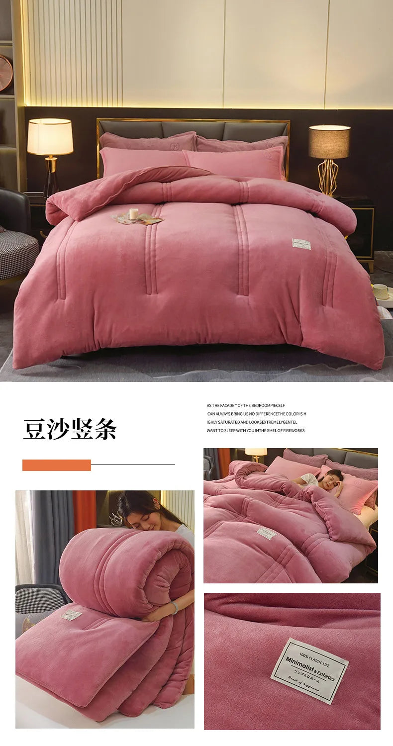 double-sided lamb wool quilt, Various Colors, Sizes