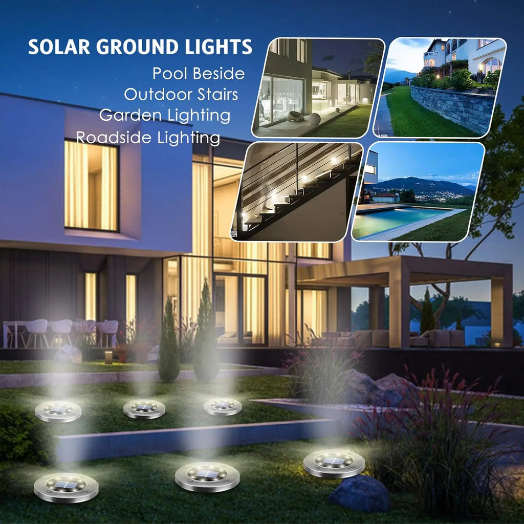 4/8pcs 8ts LED Solar Landscape Lighting