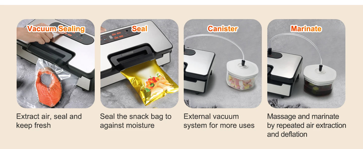 Vacuum Sealer Food Packaging Machine, 10pcs Vacuum bags