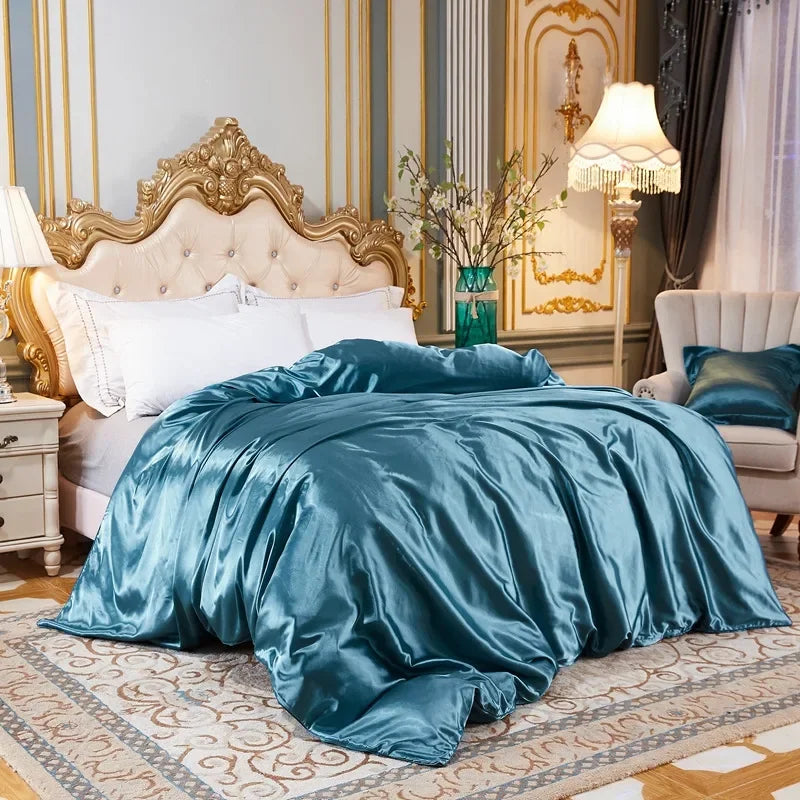 Satin Bedding Set, Duvet Cover, Bed Sheet, Pillowcase,