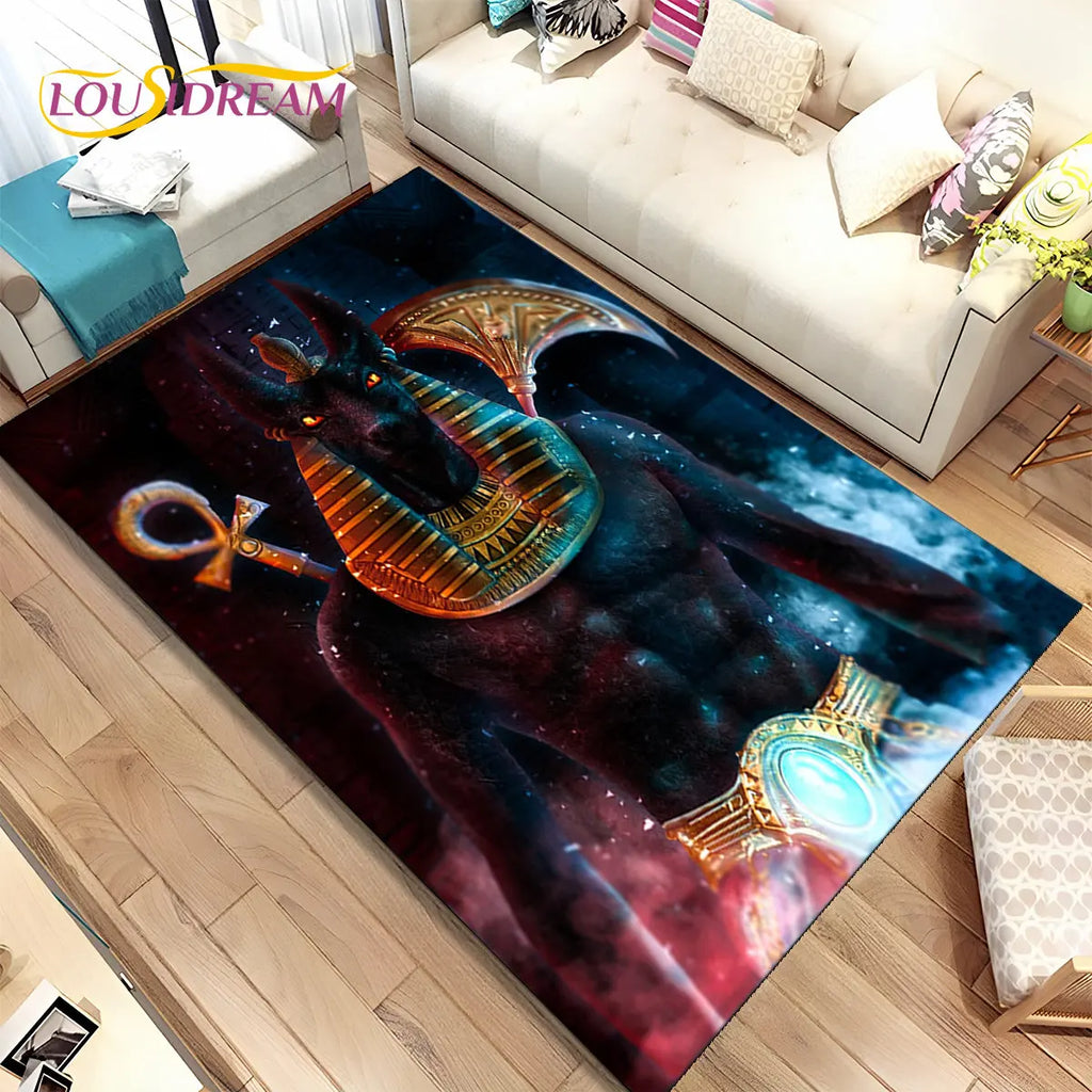 Egypt Anubis Horus Mythology Non-Slip Area Rugs