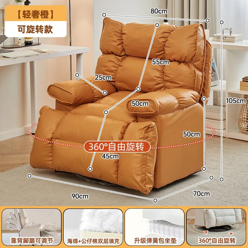 Leather Sofa Lounge Armchair Living Room Recliner