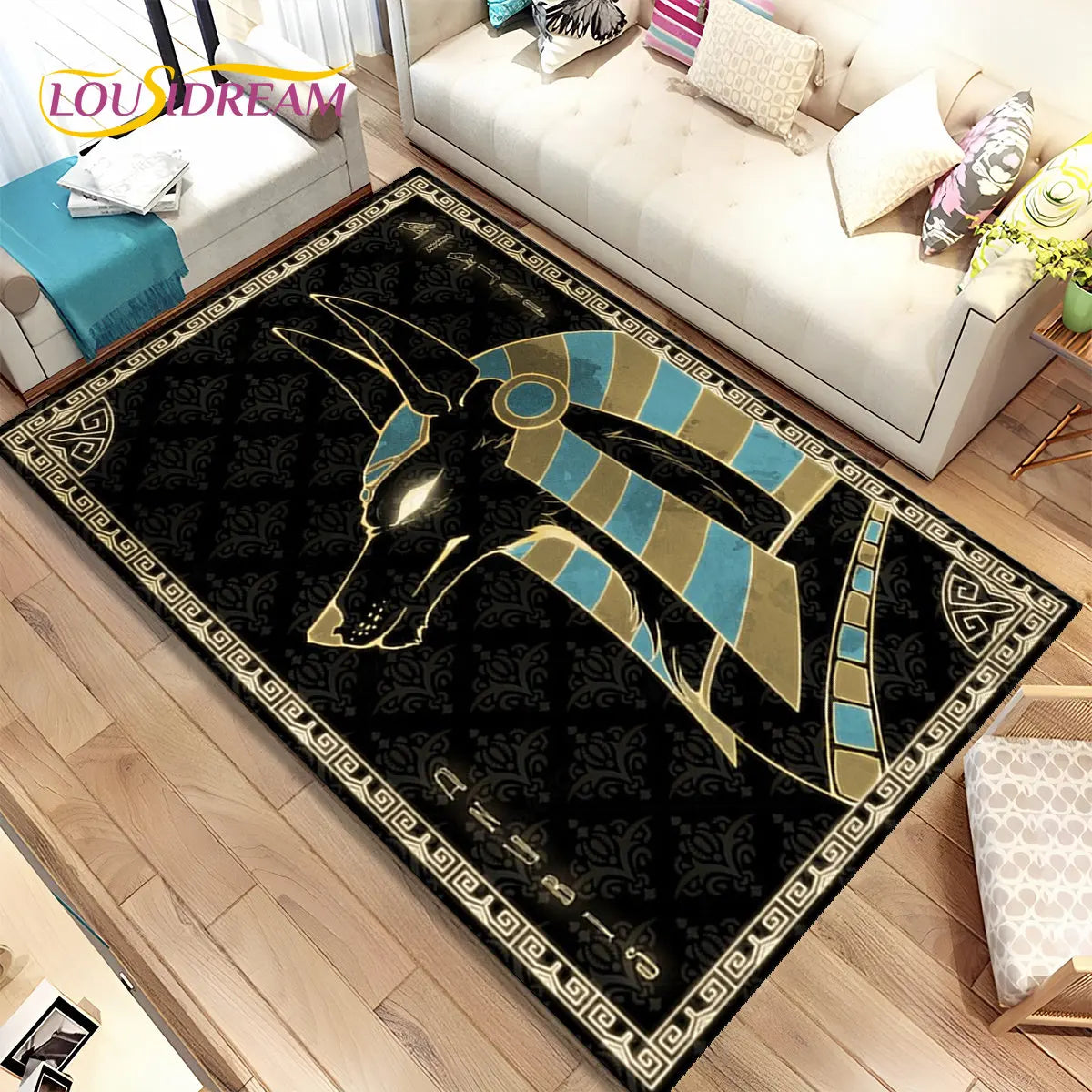 Egypt Anubis Horus Mythology Non-Slip Area Rugs
