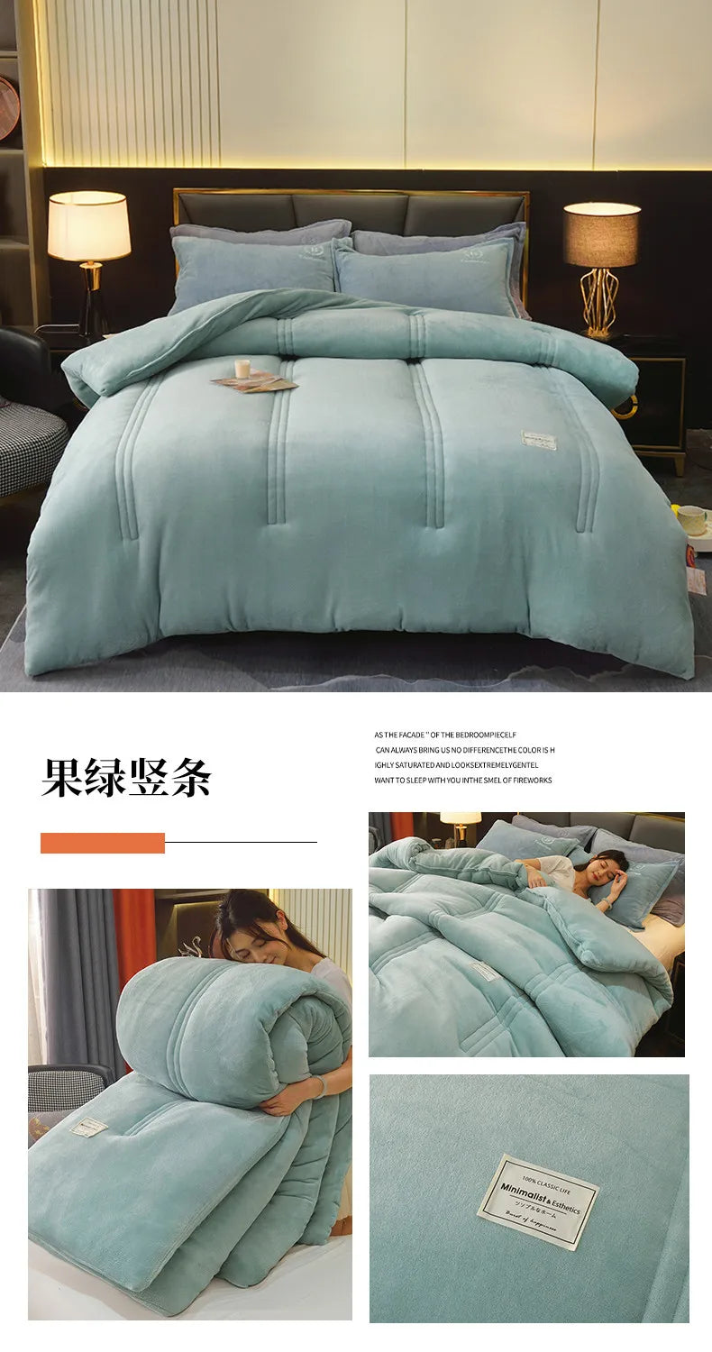 double-sided lamb wool quilt, Various Colors, Sizes