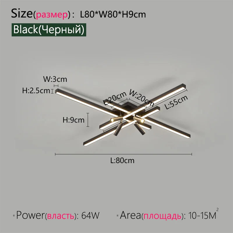 Ceiling Lights Long Line lamps, w/wo Remote