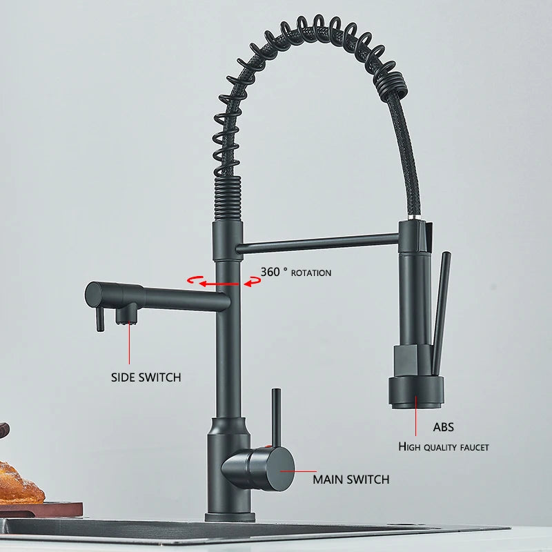 Sink Faucet Pull Down, Dual Spout