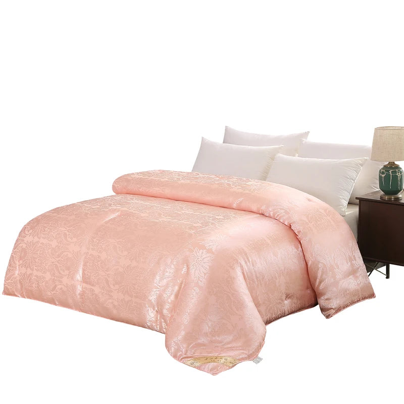 Natural Mulberry/ Silk Comforter, Duvet, Multicolored