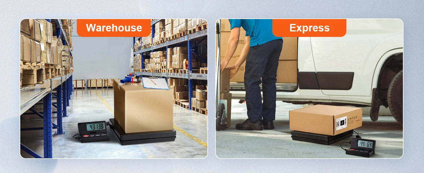 110 lbs Digital Postal Shipping Scale with Time