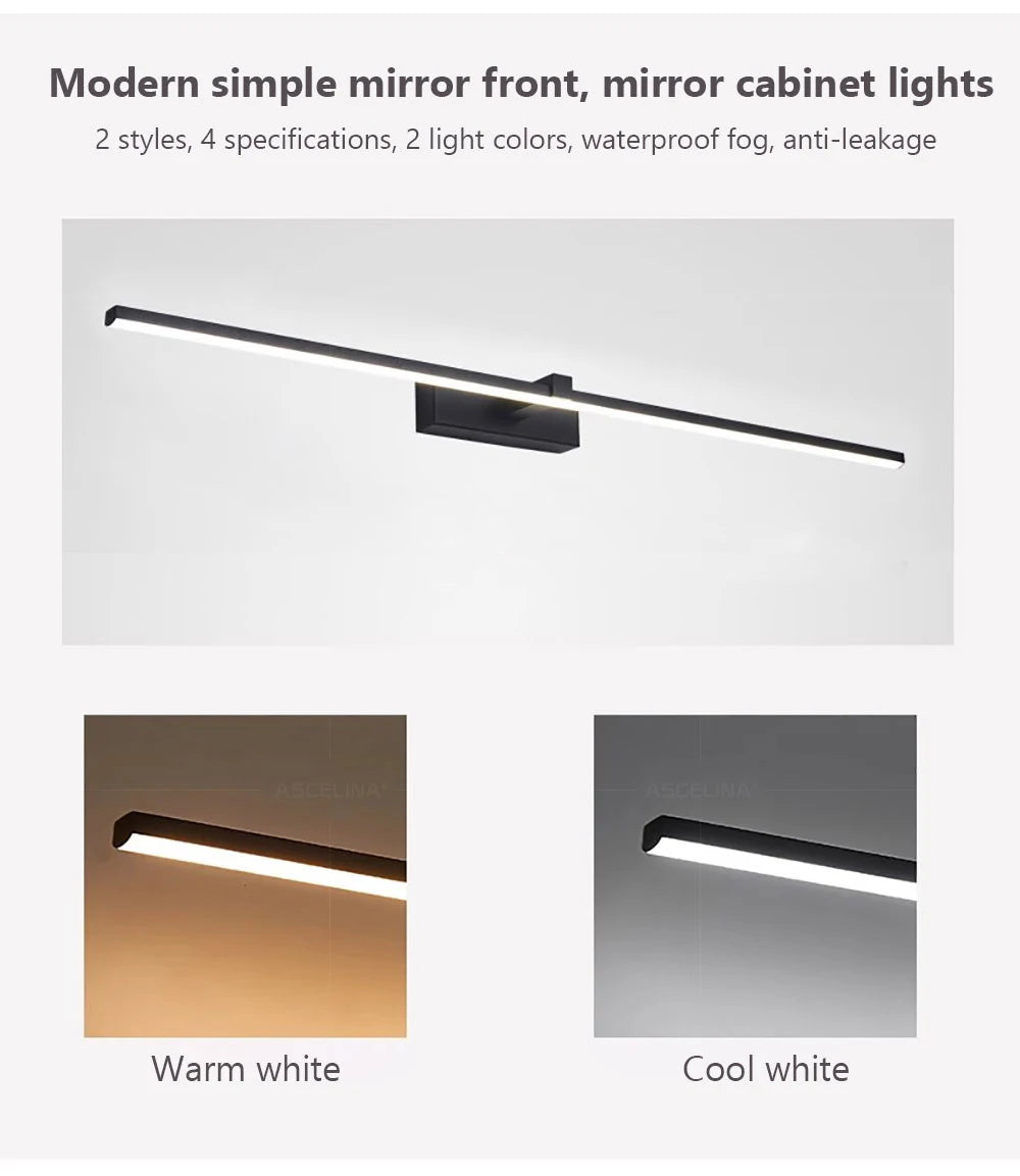 LED, 40/80/100cm Long Strip Light, Black, White