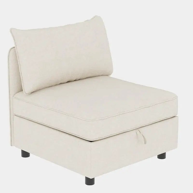 Sectional Sofa with Storage, Flexible Fabric Sleeper