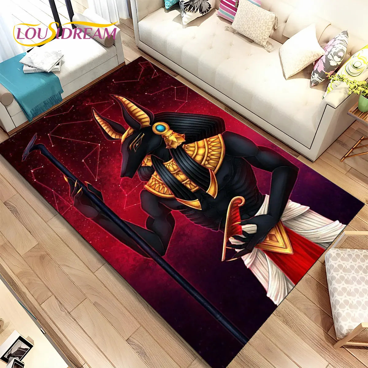 Egypt Anubis Horus Mythology Non-Slip Area Rugs