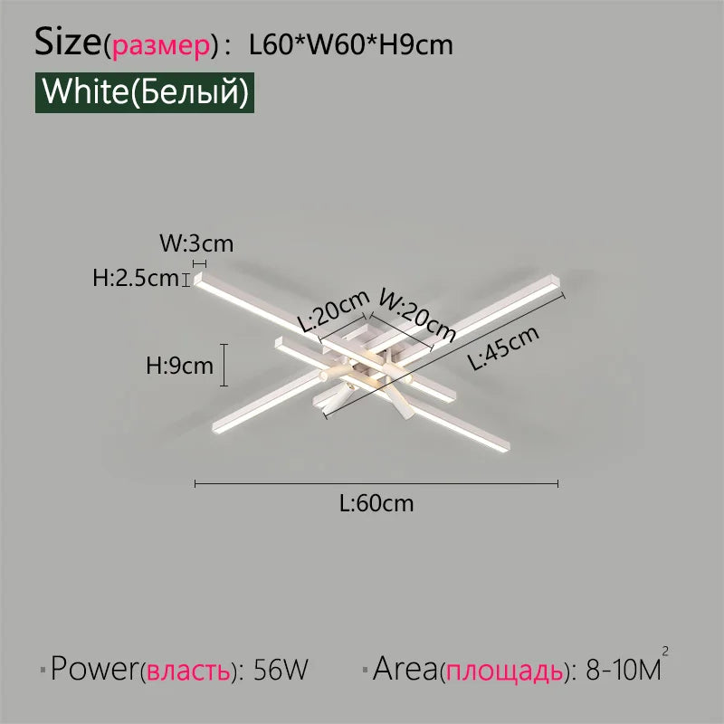 Ceiling Lights Long Line lamps, w/wo Remote