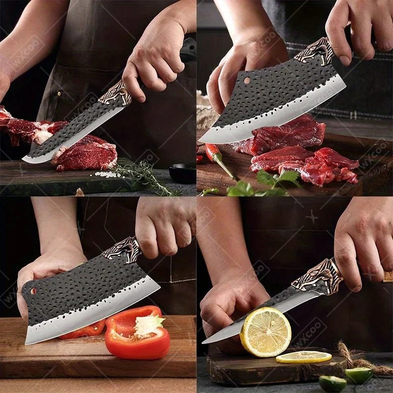1PCS 6PCS 7PCS Professional Stainless Steel Chef Knife Set