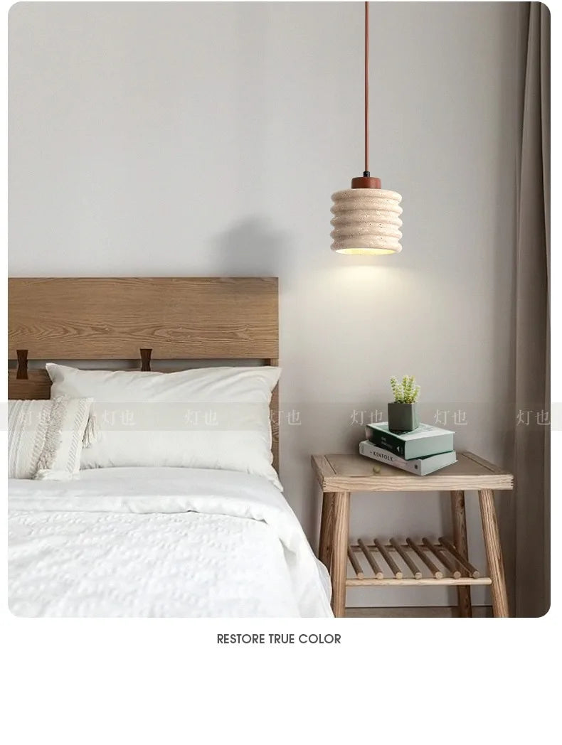 Yellow Cave Stone Led Pendant Lamp, Small Hanging Lighting