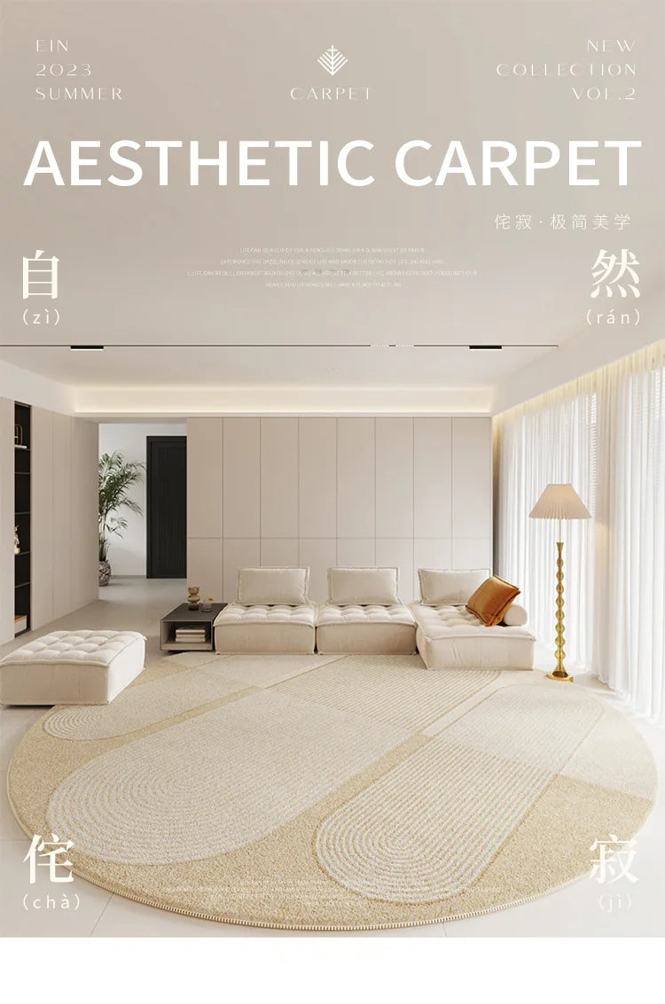 Fluffy Soft Lounge Rugs, Round Floor Mat, Anti-slip